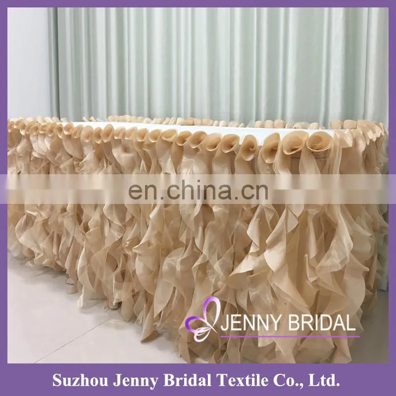 TS055H curly willow table cloth argos custom table cloth