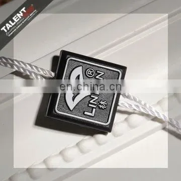 custom garment brand name logo plastic seal tag string