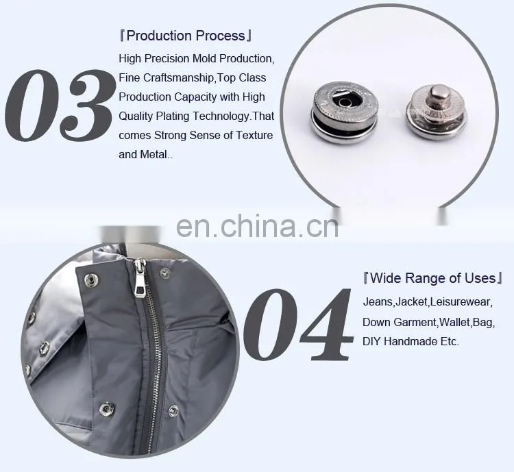 Four parts Metal Spring Snap Button BM10141