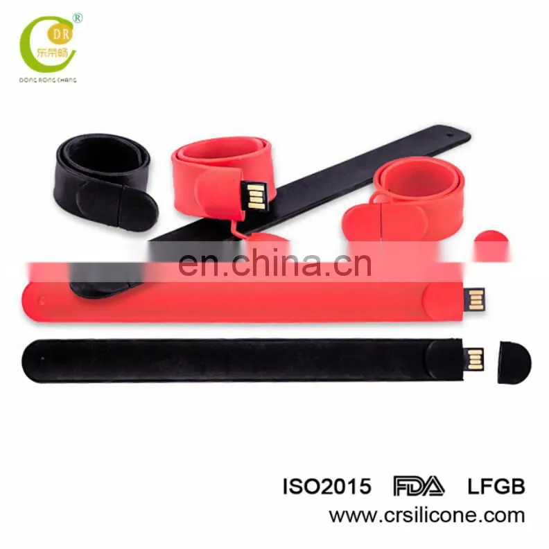 Colorful Custom Great Quality Wristband Ruber Pen Drive Foldable Soft Silicone Bracelet Usb Flash Drive