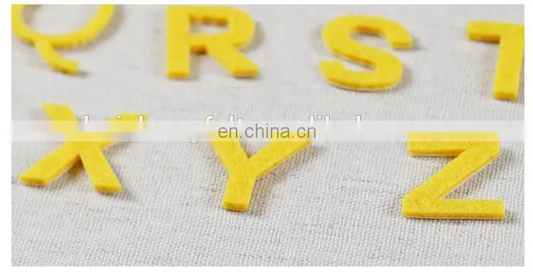 Wholesale die cut cheapest price felt numbers alphabet letters for Children from China supplier