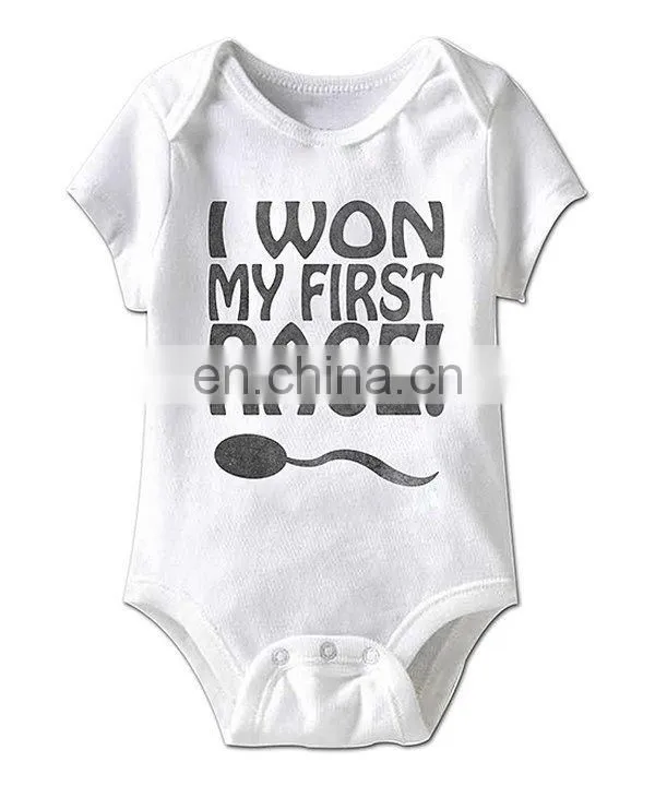 Newborn Baby boys Girl Clothing Custom Baby Clothes White Heart Printing Blank Baby Rompers