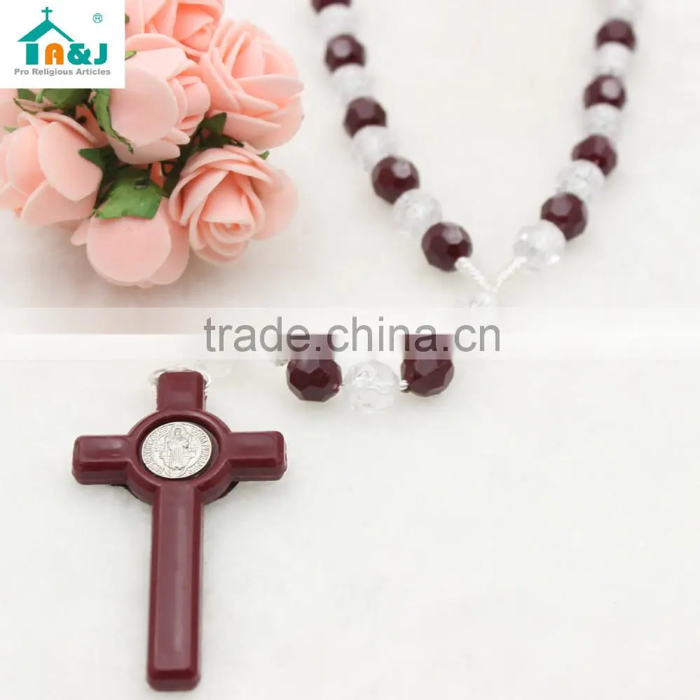 Passed CPSIA Test plastic beads rosary for kids Religious promotion