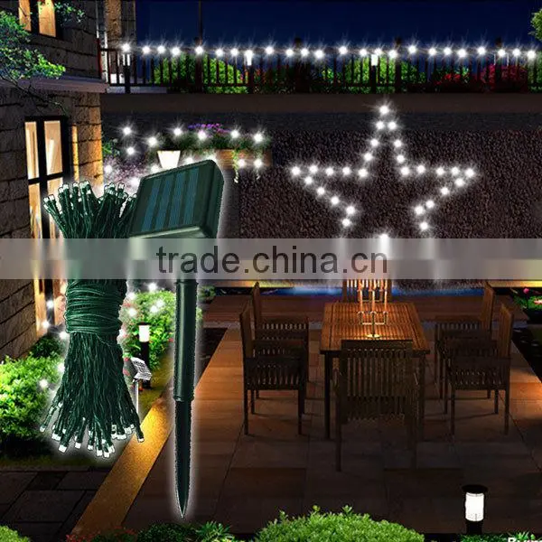100 LED Crystal Ball Solar Powered Outdoor Fairy String Lights for Garden