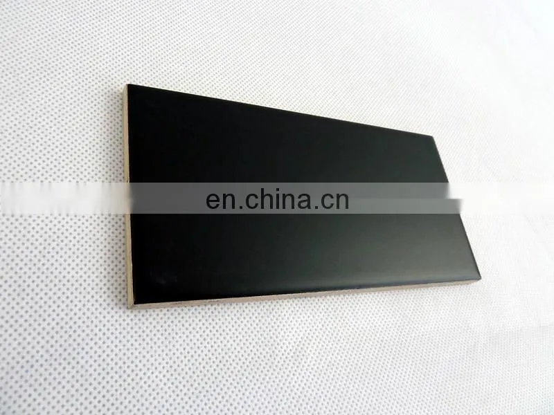 75x150 nero black flat,wavy,beveled edge ceramic glazed kitchen bathroom matte subway ceramic wall tile OW082