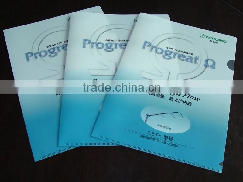 Factory foldable clear file folder box, portable file folder bag
