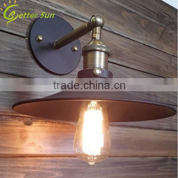 Glass Shade Vintage Edison Light Bulb Wall Lamp
