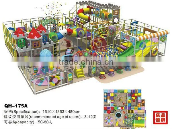 kids' indoor soft playground castle(QH-175A)
