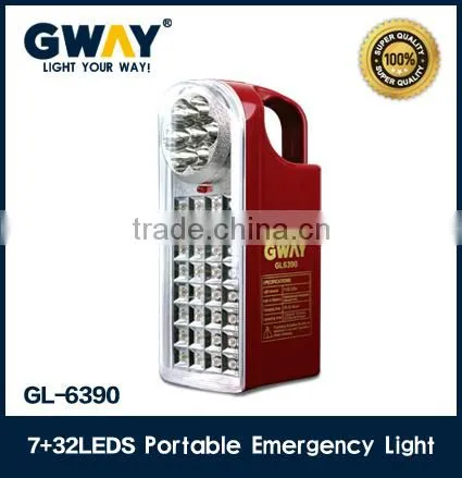 LED emergency light with 7LED spotlight+32pcs of 1800-2000MCD,use transformer charging
