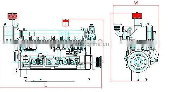 CCS approved Zibo Chinese marine diesel engine for propulsion