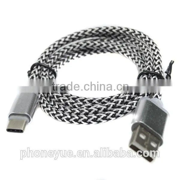 new design colorful nylon braided usb 3.1 type-c cable for type c devices