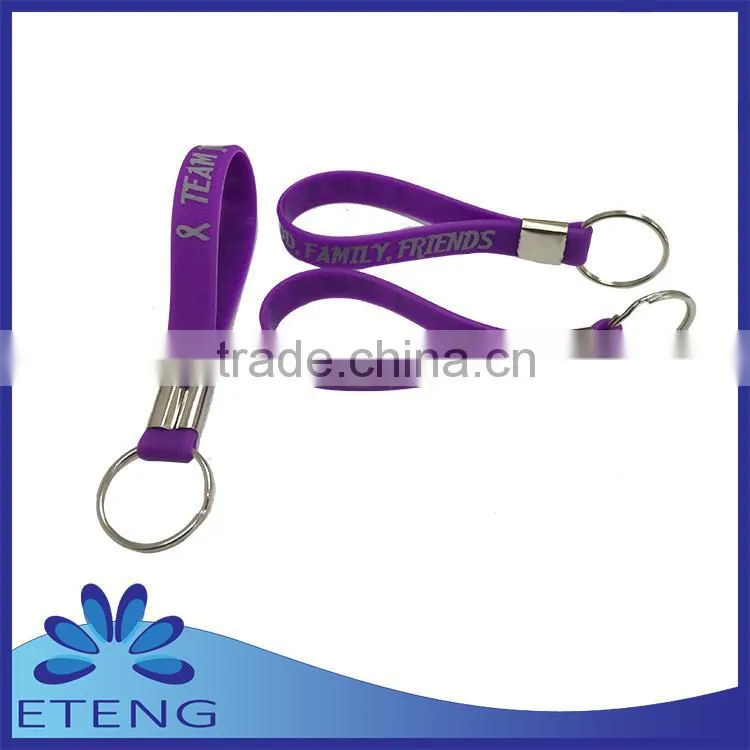 Promotion gifts custom printed silicone keyring