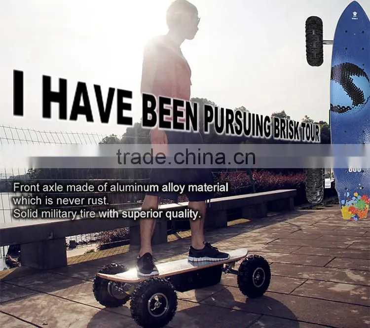 Hight quality soild military tire smart two wheels self balancing electric skateboard with remote control