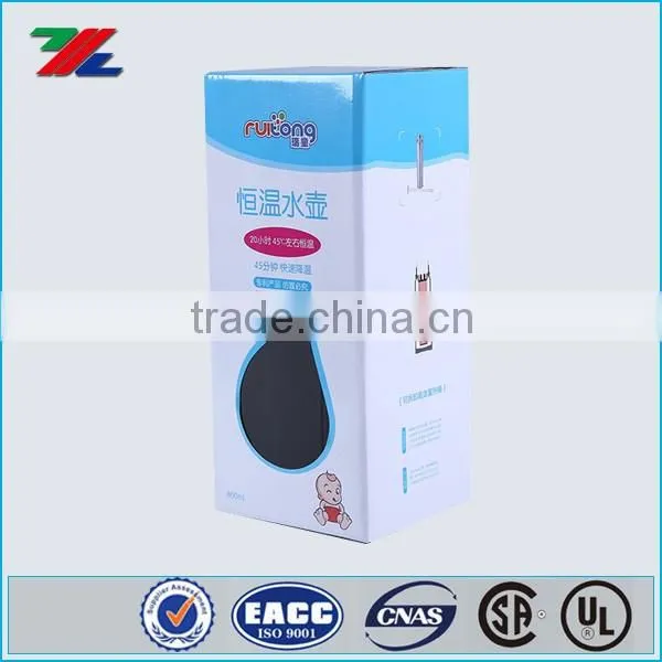 E flute customized window paper box for drink bottle