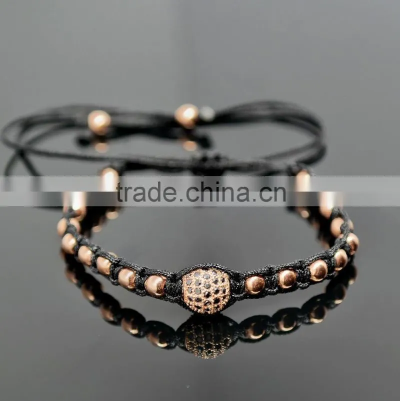2016 newest fashion beaded wrap ball bracelets, stainless steel jewelry