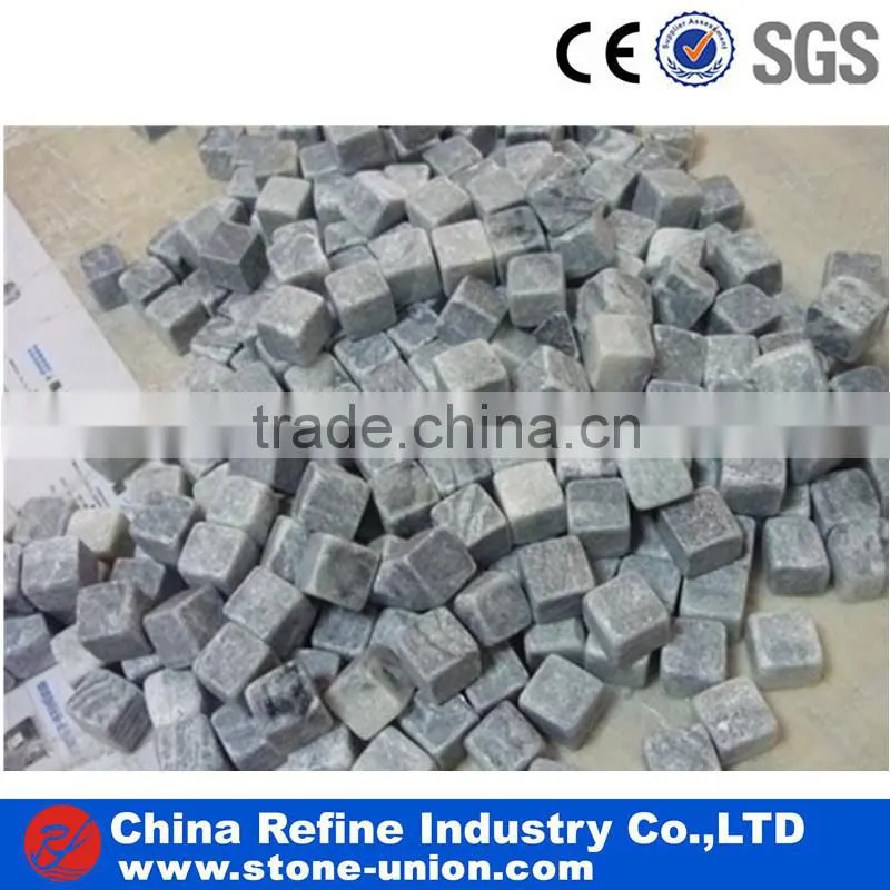 Brown cube granite stone