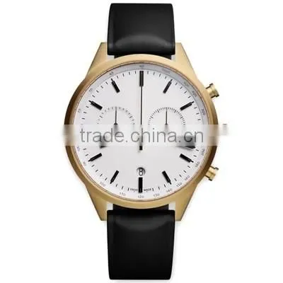 Business fashion genuine leather wrist man watch