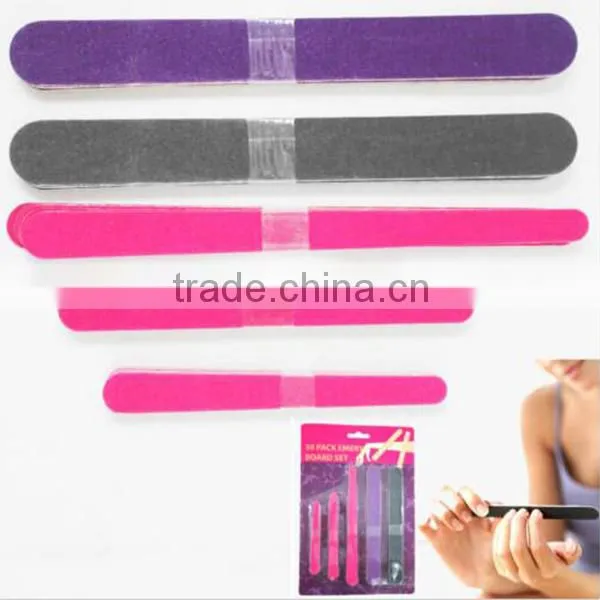 30 Double Sided Emery Board Nail Files Manicure Pedicure Coarse Mini Medium New
