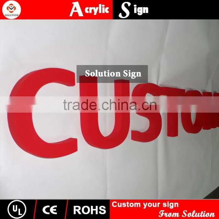 laser cutting stainless steel frame led crystal acrylic letters