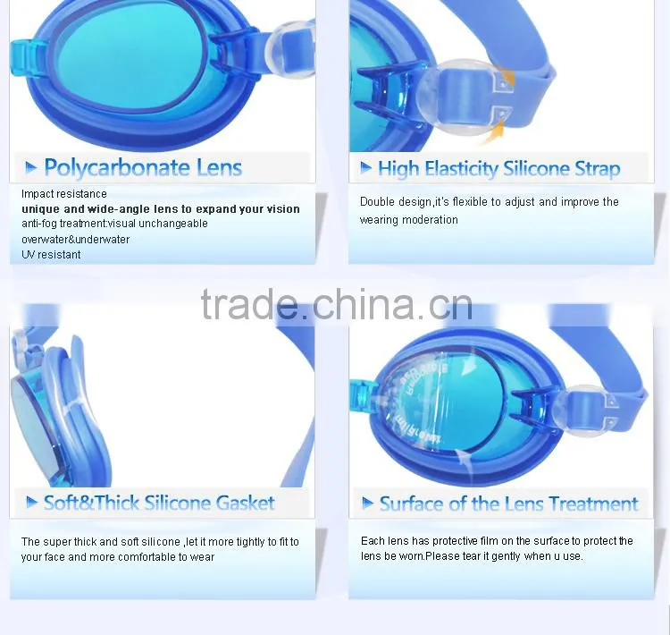 High Quality kids silicone swimming goggles safety swim goggles factory price