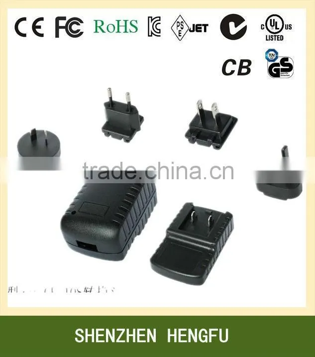 Interchangeable 5V 1A USB Adapter