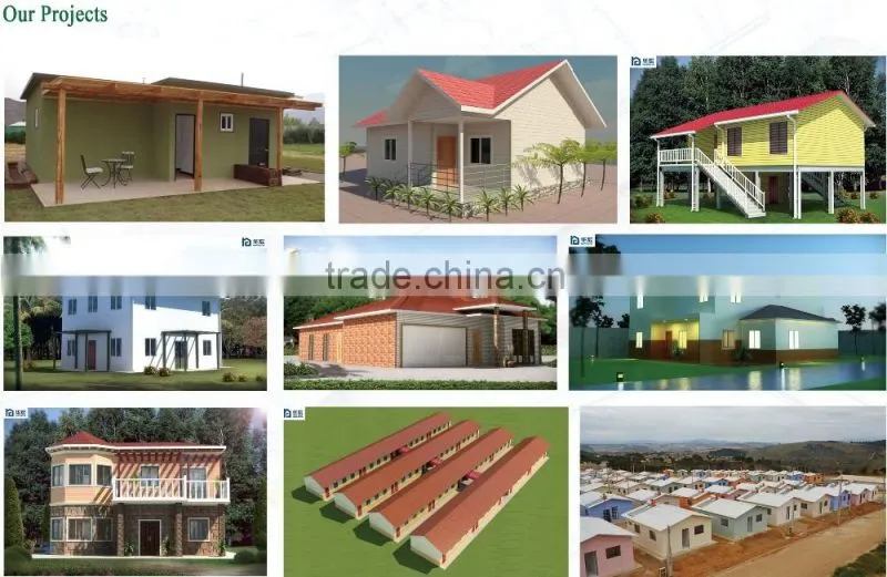 ISO Well designed low cost foam cement panel prefabricated house wood decoration