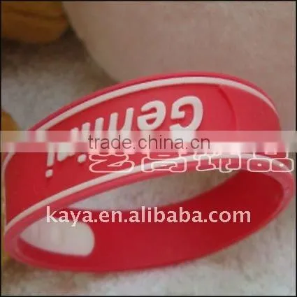 Eco-friendly custom giveaways silicon bracelet