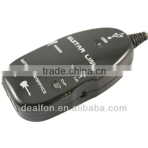 USB to Guitar Interface Cable Link Audio for PC/MAC Recording Adapter