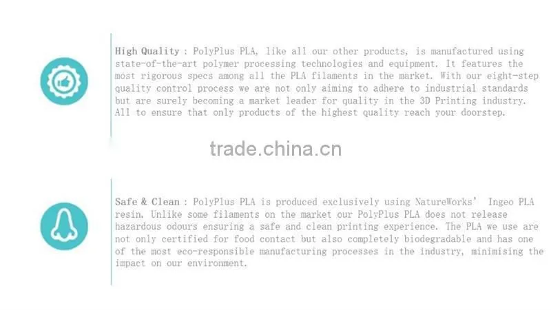 High quality abs plastic for 3d printe/translucent pla filament with great price