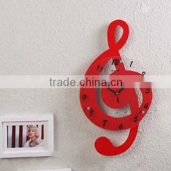 2015 Creative Maple leaf Framed Wall clock for decorative