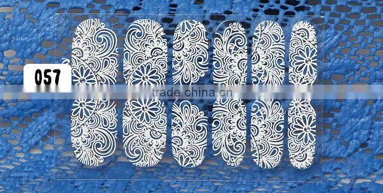 Lace nail art sticke popular holographic nail decal nail art sticker