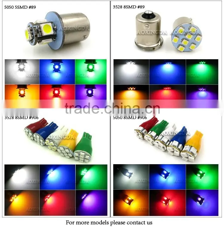 6.3V 5630 2 LEDs wedge T10 555 LED light bulb with milk white lens for pinball