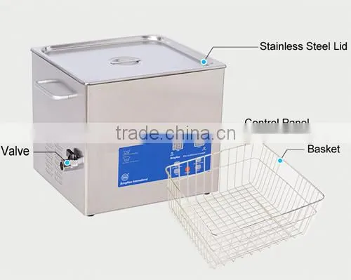 Powerful 660W Digital ultrasonic cleaner 15L, Digital heater for lab ultrasonic cleaner