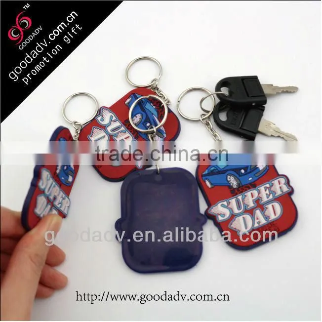 Promotional Gifts silicone keychain 2016 best selling customized logo 3d silicone keychain