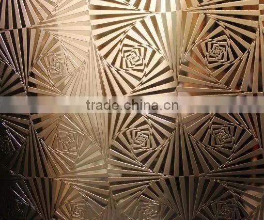 4mm decorative acid etched glass