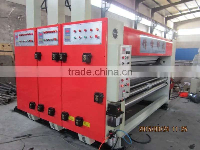 High speed semi automatic corrugated carton printing slotting machine
