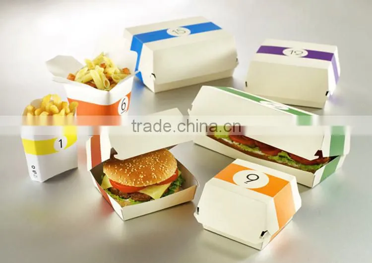Hot sell paper packaging box for fast food packaging