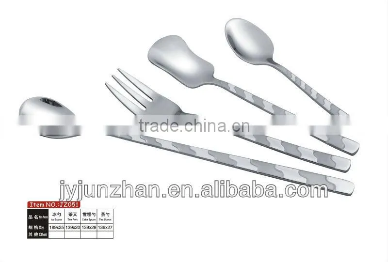 Elegant Tableware spoon fork of food certificate made in Jieyang Junzhan and low price