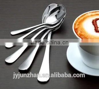 Metal tea spoon of SS430 material with mirror polishing and golden color