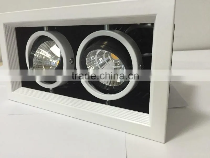 2X5W Square recessed grille light ceiling light 10w ceilling for hotel