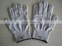 Microcurred conductive gloves