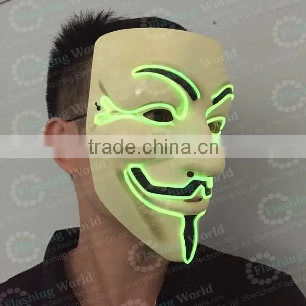 Wireless Fashion masquerade neon party mask, party supplies fashion flashing neon party mask