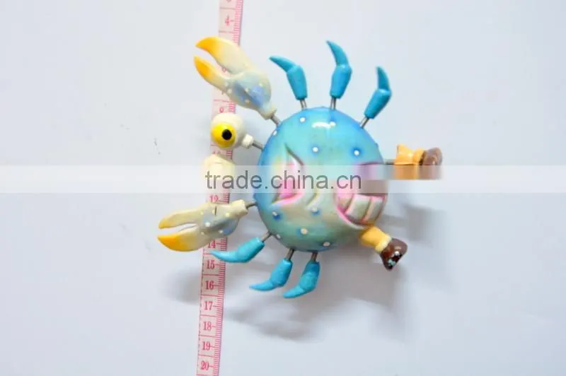4 inch Cartoon Crab Plastic Fridge Magnet, Magnetic Fridge Stickers