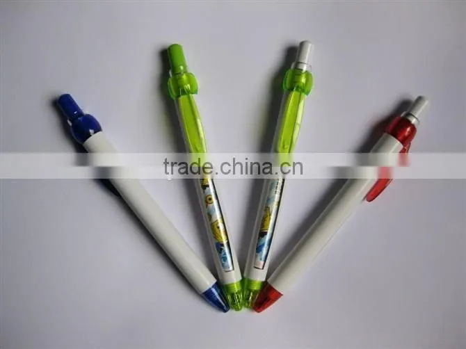 Click-able window message ballpoint pen