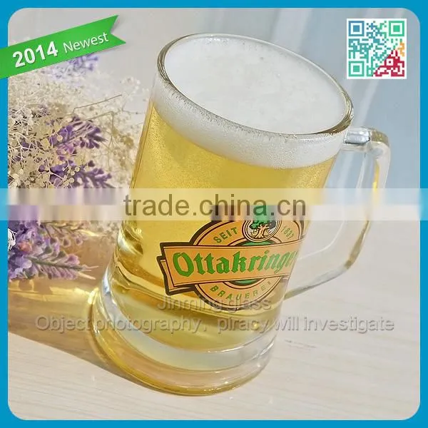 Ottakringer Thick Wall Heavy Beer Drink Glassware Classic Crystal Glass Tumbler Beer Mug