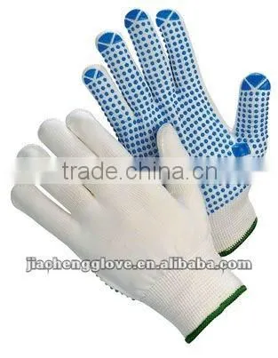 JS808/N pvc dot gloves, pvc dot cotton glove