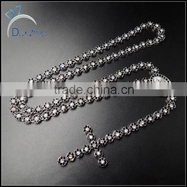 new fashion hip hop plated gold diamond necklace