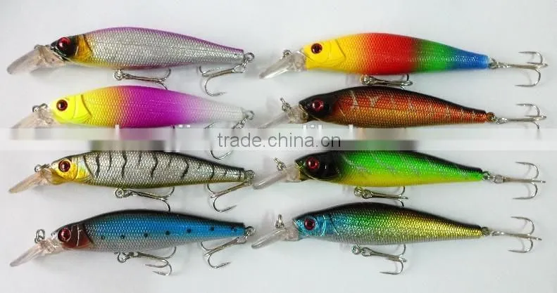 11cm 15.2g Fresh Water Bass lure Minnow baits fake hard bait with Size #4 Fishhook MI006