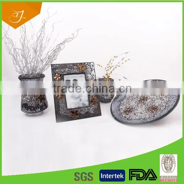 New Products 2014 Hot Glass Mosaic Vases Set, High Quality New Glass Mosaic Vases Set