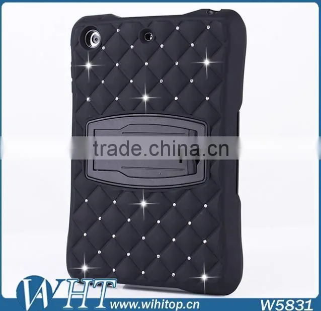 With Stand Combo Case for iPad Mini / Mini 2 Silicone Plastic 2in1 Hybrid Case